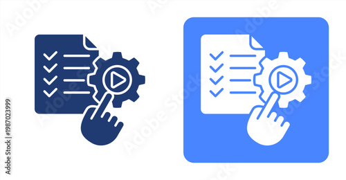 Program Execution icon, with contrast background.