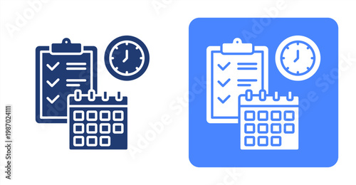Schedule Management icon, with contrast background.