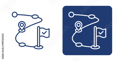 Milestone Tracking icon, with contrast background.