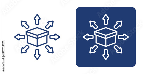 Resource Allocation icon, with contrast background.