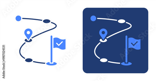 Milestone Tracking icon, with contrast background.