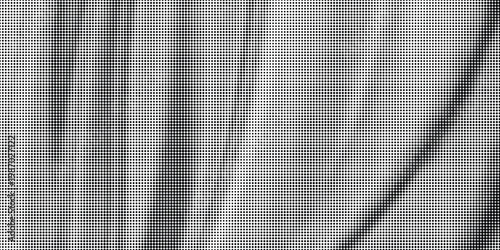 Grunge halftone gradient background. Faded grit noise texture. White and black sand wallpaper. Retro pixelated backdrop. Anime or manga style comic overlay.