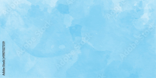 Abstract light blue watercolor for background, Creative and painted cloudy sky blue watercolor background, Light blue background with watercolor, white cloudy center and abstract watercolor, 