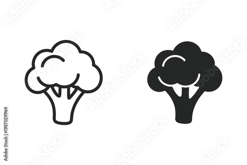 Simple Cauliflower Icon Set