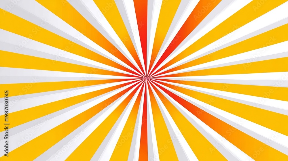 Obraz premium Dynamic Orange Light Burst Effect Artwork with Sunshine and Striped Elements in Modern Style Design