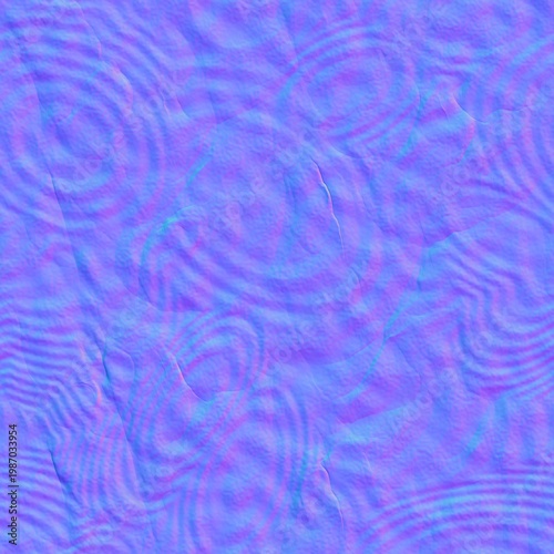 Cuadro en lienzo Fluid Vibration Water Circle Normal Map Texture