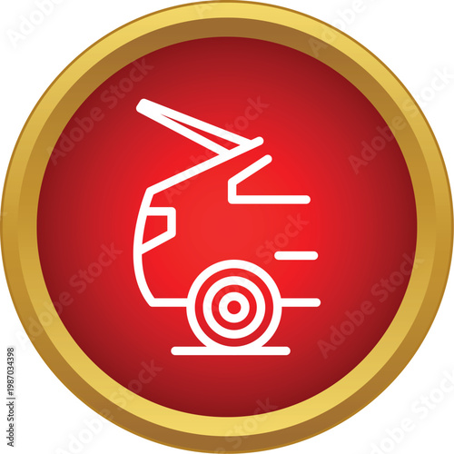 Car trunk opening icon representing cargo space in an automobile
