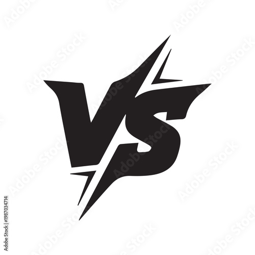 Versus VS letters logo icon for battle or competition vector illustration