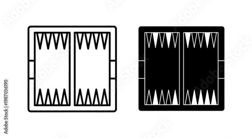 Backgammon board game icons