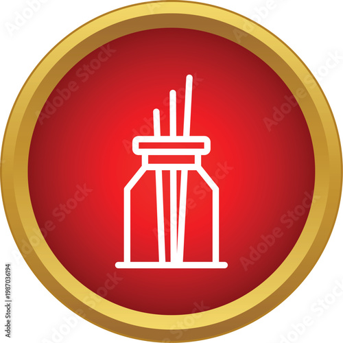 Reed diffuser with sticks in a jar, representing fragrance and relaxation