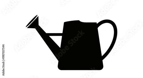 Black silhouette icon of a stylized kettle with handle and spout