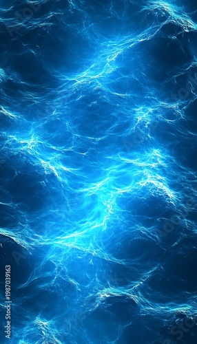 Dynamic Underwater Swirls and Playful Light Reflections in Calming Marine Imagery Background