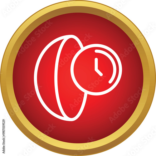 Contact lens and clock icon representing daily or extended wear