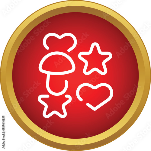 Assortment of cookie cutters forming various shapes for baking and cooking