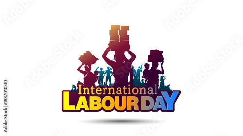 Awareness and promotion concept for International Labour Day on 1st May. Women have a strong work ethic.