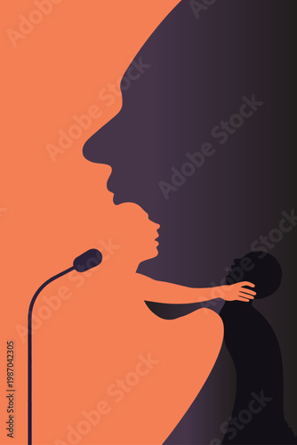 Powerful Speech Influence Concept Illustration