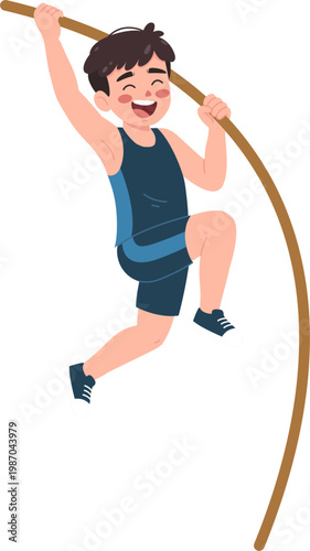 Fotografija boy pole vaulting