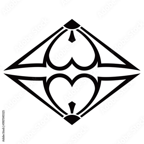 家紋です。陰割り剣片喰菱といいます