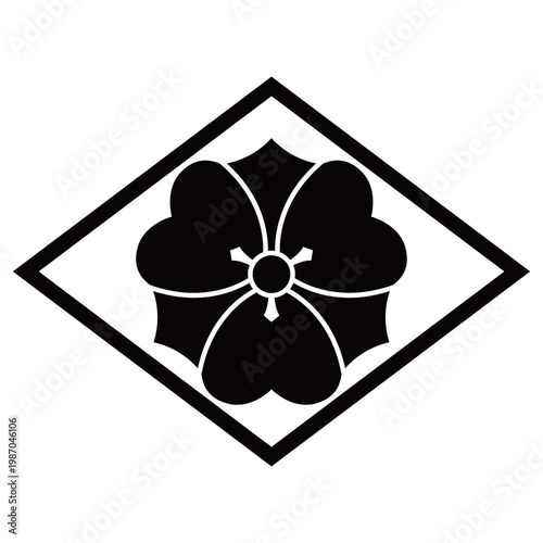 家紋です。菱に剣片喰といいます