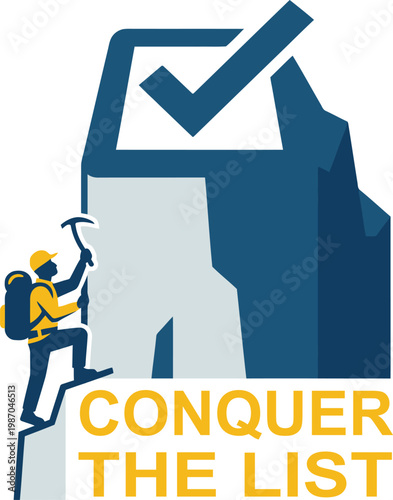 Checklist Success Illustration Vector | Productivity Goal Achievement Concept for Business