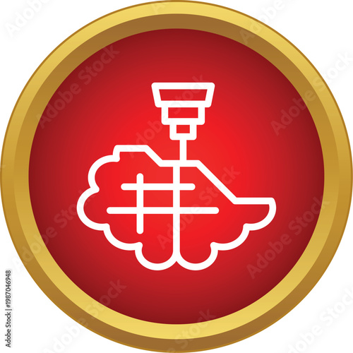 Brain with an extracting needle for medical diagnosis or research
