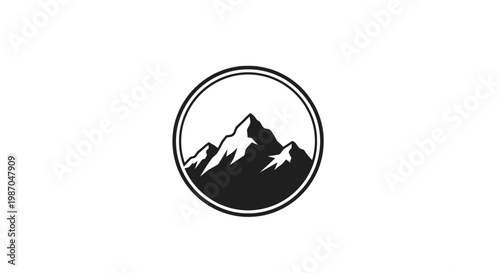 Mountain landscape in a circle.