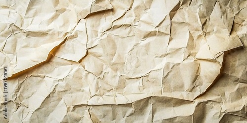 Rustic Wrinkled Texture with Subtle Folds and Delicate Creases for Craft Projects and Collages