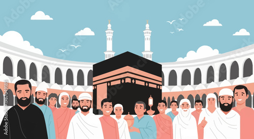 Muslim Men in Traditional Clothing.