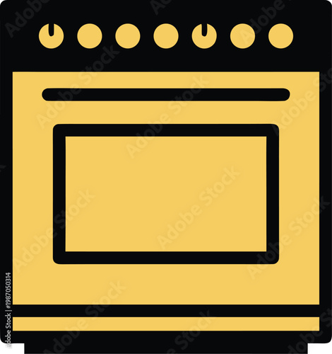 vector illustration of a gas stove