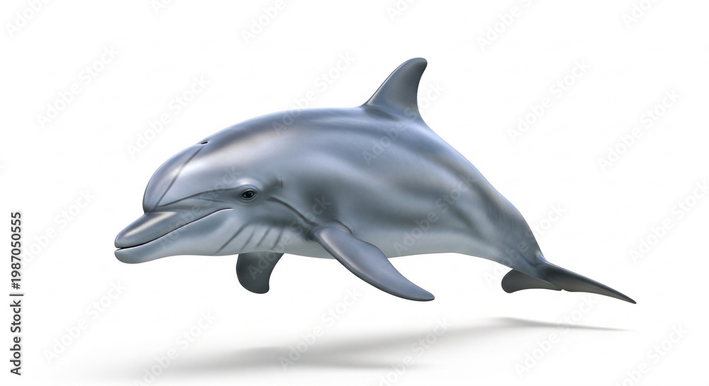 Obraz premium Playful Dolphin Swimming in Ocean Waters