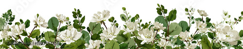 A beautiful floral arrangement with white flowers on transparent background