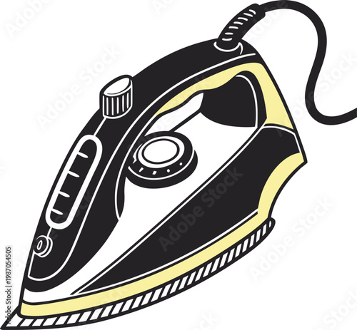 iron on a white background