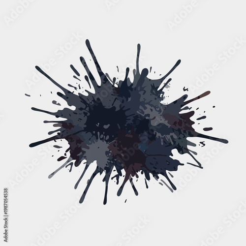 Dark Ink Splatter Abstract Background
