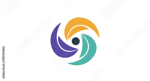 Colorful Camera Lens Icon.