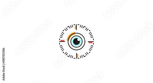 Colorful Eye with Eyelashes.