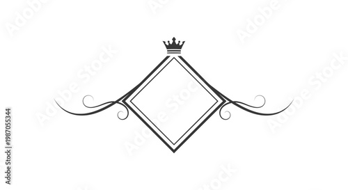 Crown Jewelry Emblem Design Element.