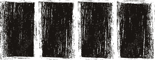 Grunge wood texture panels with distressed and scratched patterns, vintage rustic background design