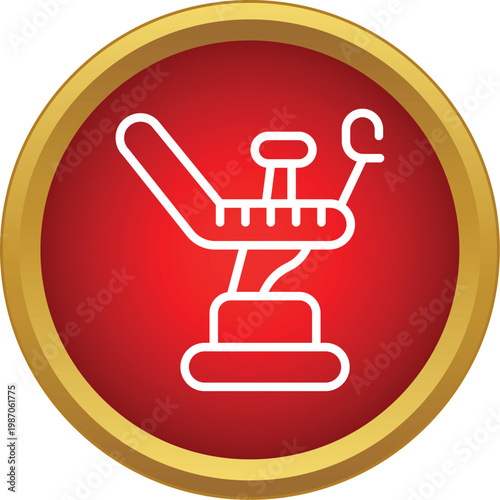 Dental chair icon symbolizing professional dentistry and oral care services