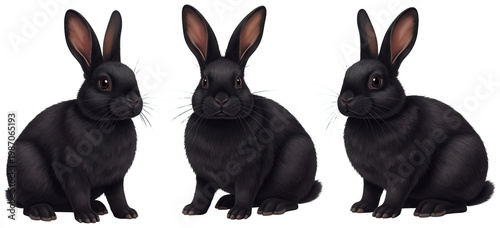 black rabbit png cute bunny cutout dark hare png furry lagomorph cutout sweet animal png little creature cutout domestic pet png adorable mammal cutout fluffy isolated transparent background image