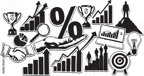 The investment chart of the stock market is a business candle or chart on a blue background. Bullish point, the trend of the chart. Investment trading schedule on the stock market. Vector EPS 10.