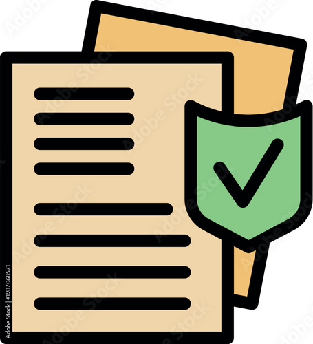 Protecting valuable information with a shield and checkmark, ensuring data protection and confidentiality