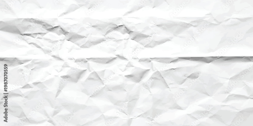 Obraz premium Abstract crumpled white paper background texture vector illustration
