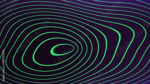 Abstract Swirling Lines Background with Neon Glow Effect.