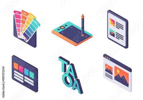 Graphic Design Tools and Elements for Digital and Print Media Creation