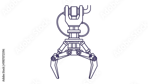 Mechanical Claw Gripper Industrial Robot Arm.