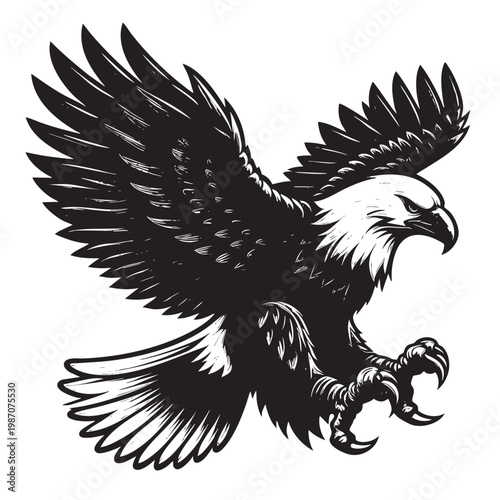 eagle tattoo vector