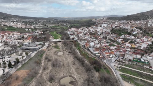 Vista aérea del Municipio de Loja en la provincia de Granada, Andalucía