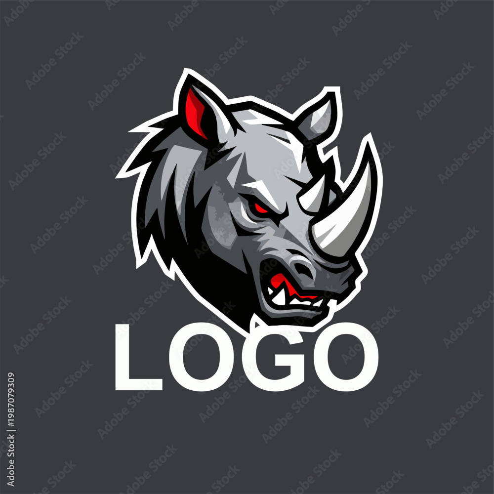 Fototapeta premium Rhino Logo Design