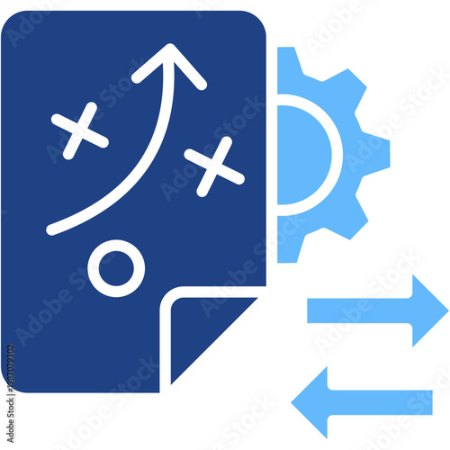 Scenario Planning glyph color icon