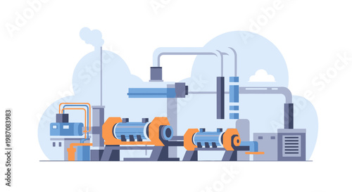 Industrial machinery manufacturing equipment factory.